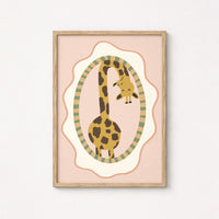Vintage Giraffe Nursery Print, Vintage Nursery Decor