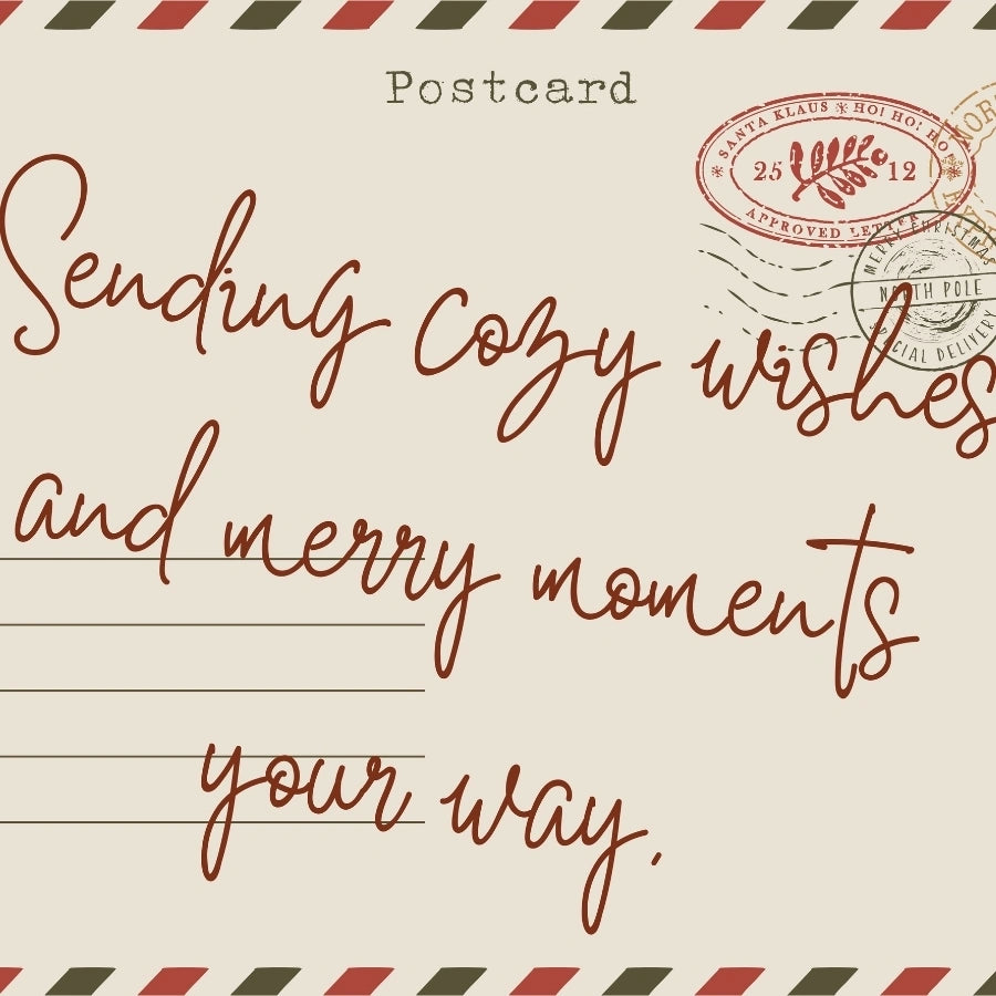 Retro Holiday Postcard Print