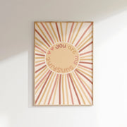 Retro Sun Rays – Nursery & kids wall art