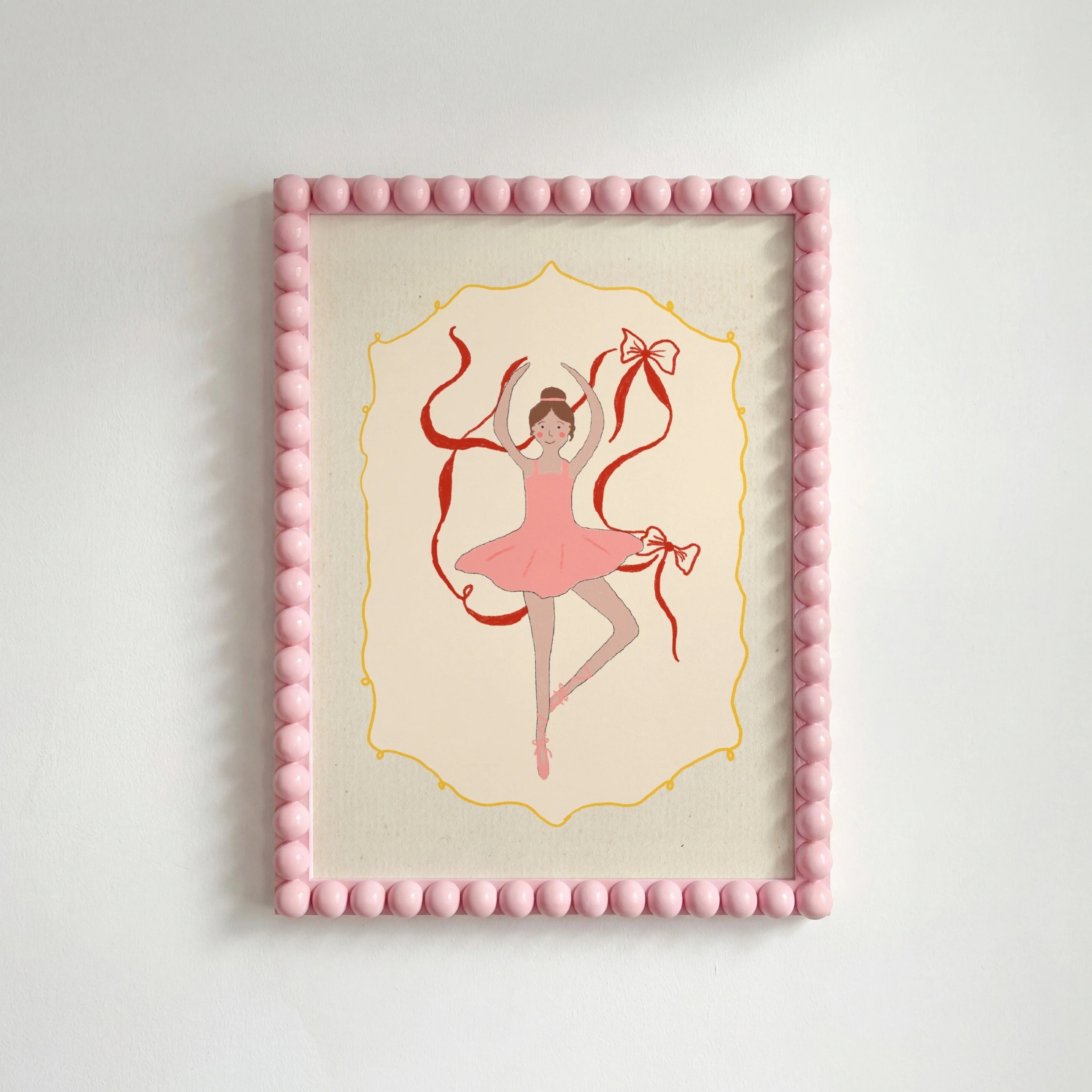 Décoration murale de ballet pour filles - Décoration de chambre de ballerine rose, Décoration vintage pour chambre d'enfant