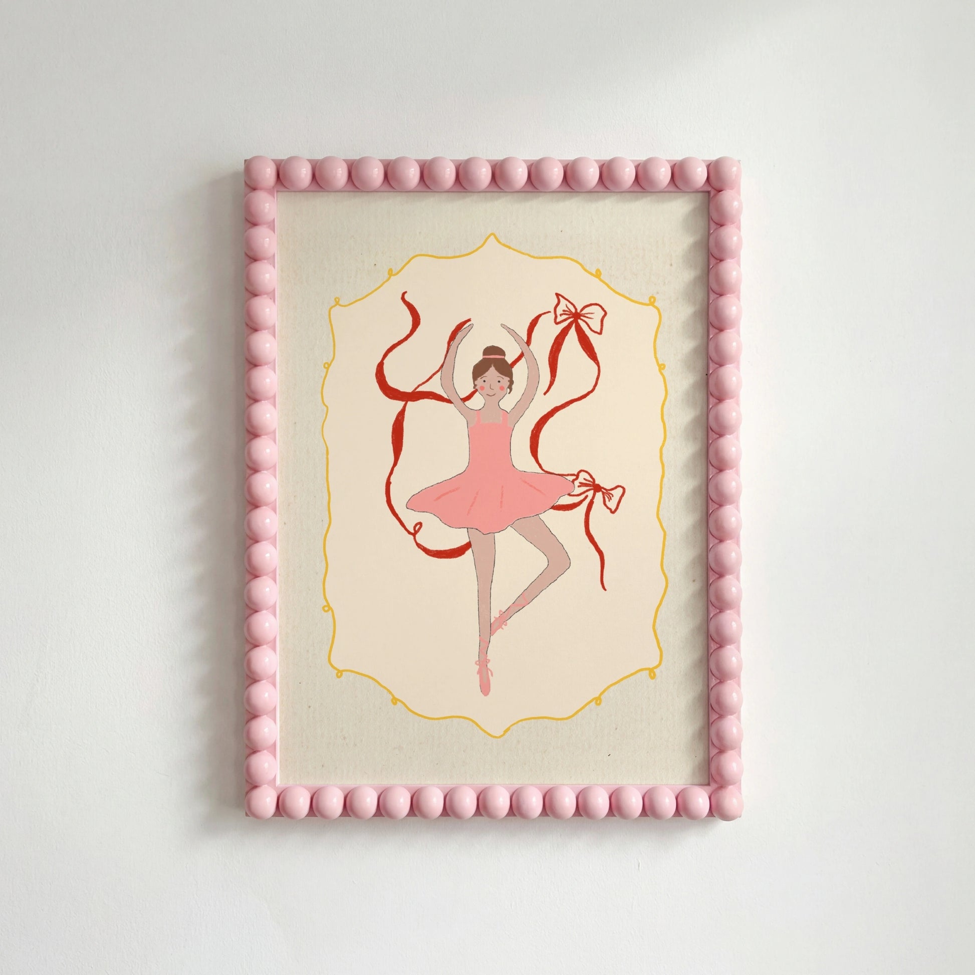 Décoration murale de ballet pour filles - Décoration de chambre de ballerine rose, Décoration vintage pour chambre d'enfant