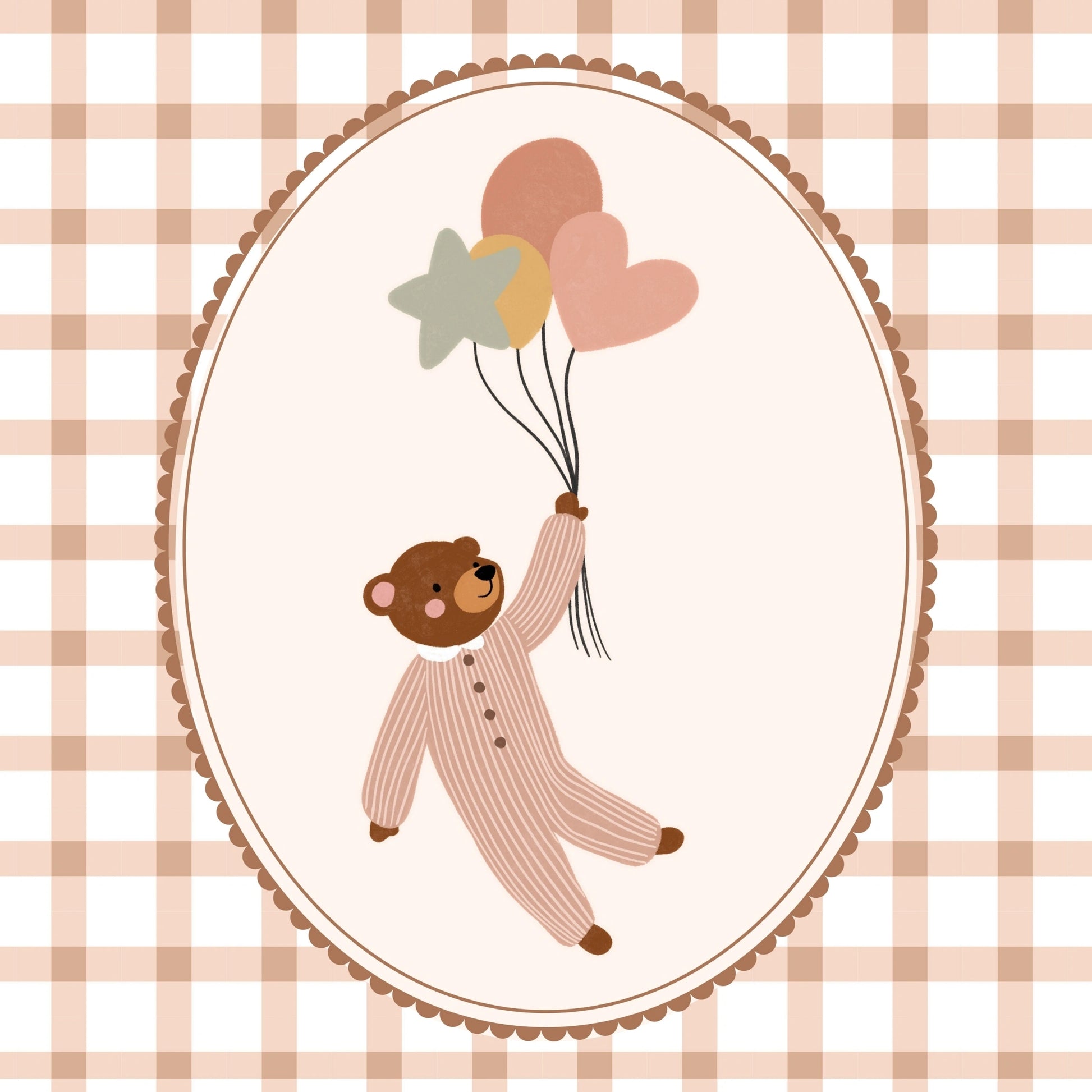 Arte de Pared Infantil Osito de Peluche