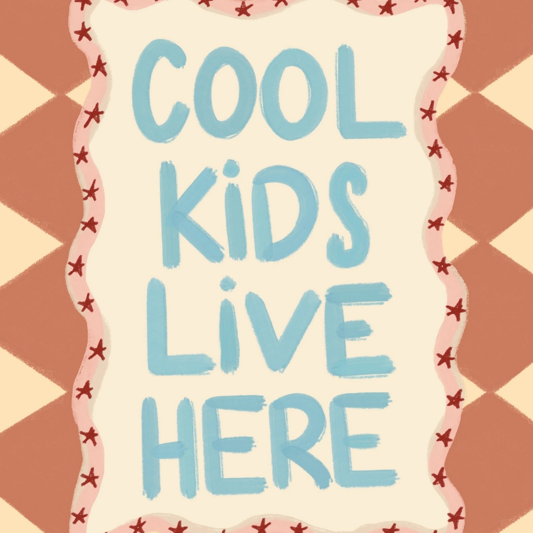 Stampa tipografica colorata per cameretta