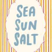 Sea, Sun, Salt Yellow Stripes - Coastal Wall Art
