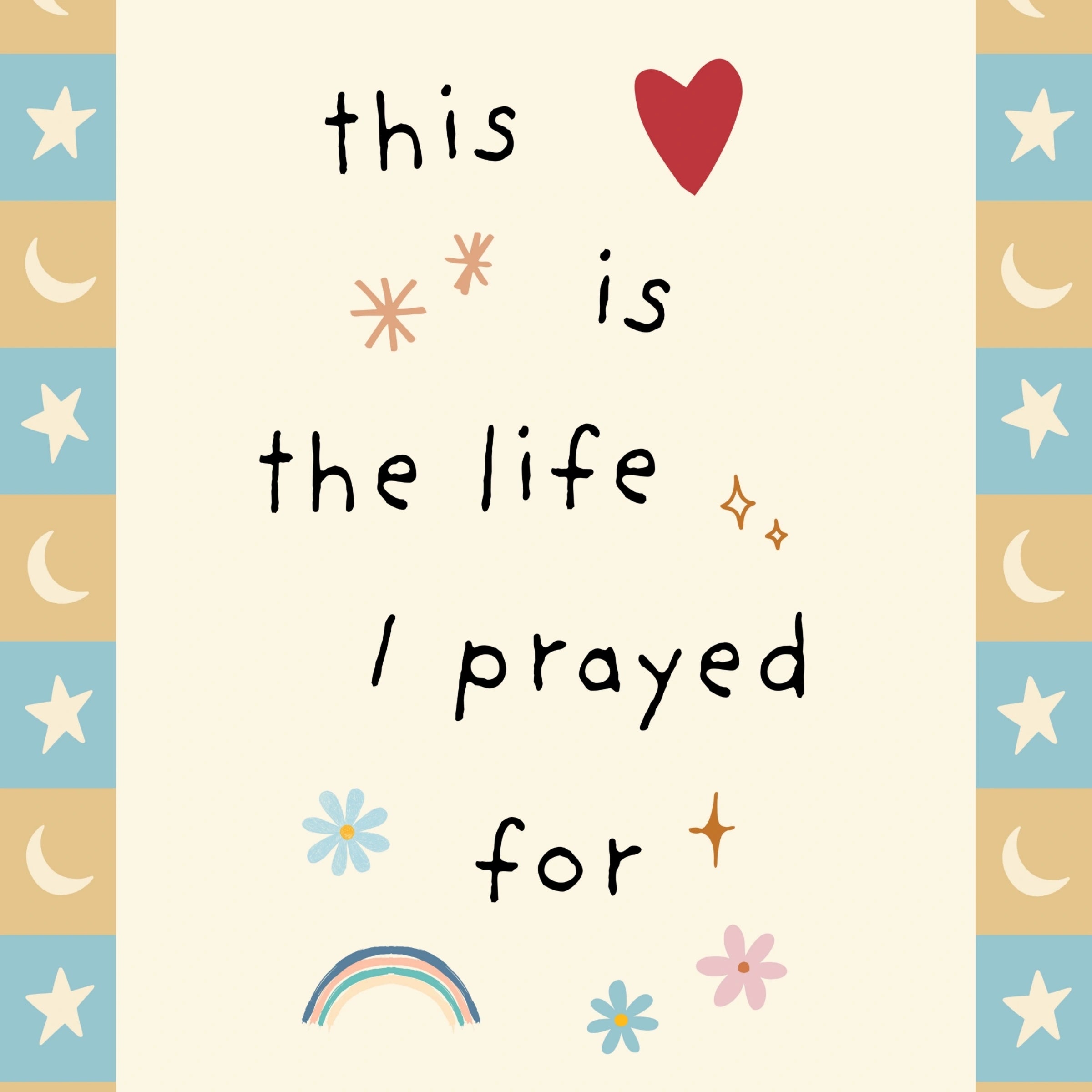 Vintage-Streifenposter fürs Kinderzimmer