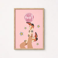 Disco Cowgirl Boots Wall Art