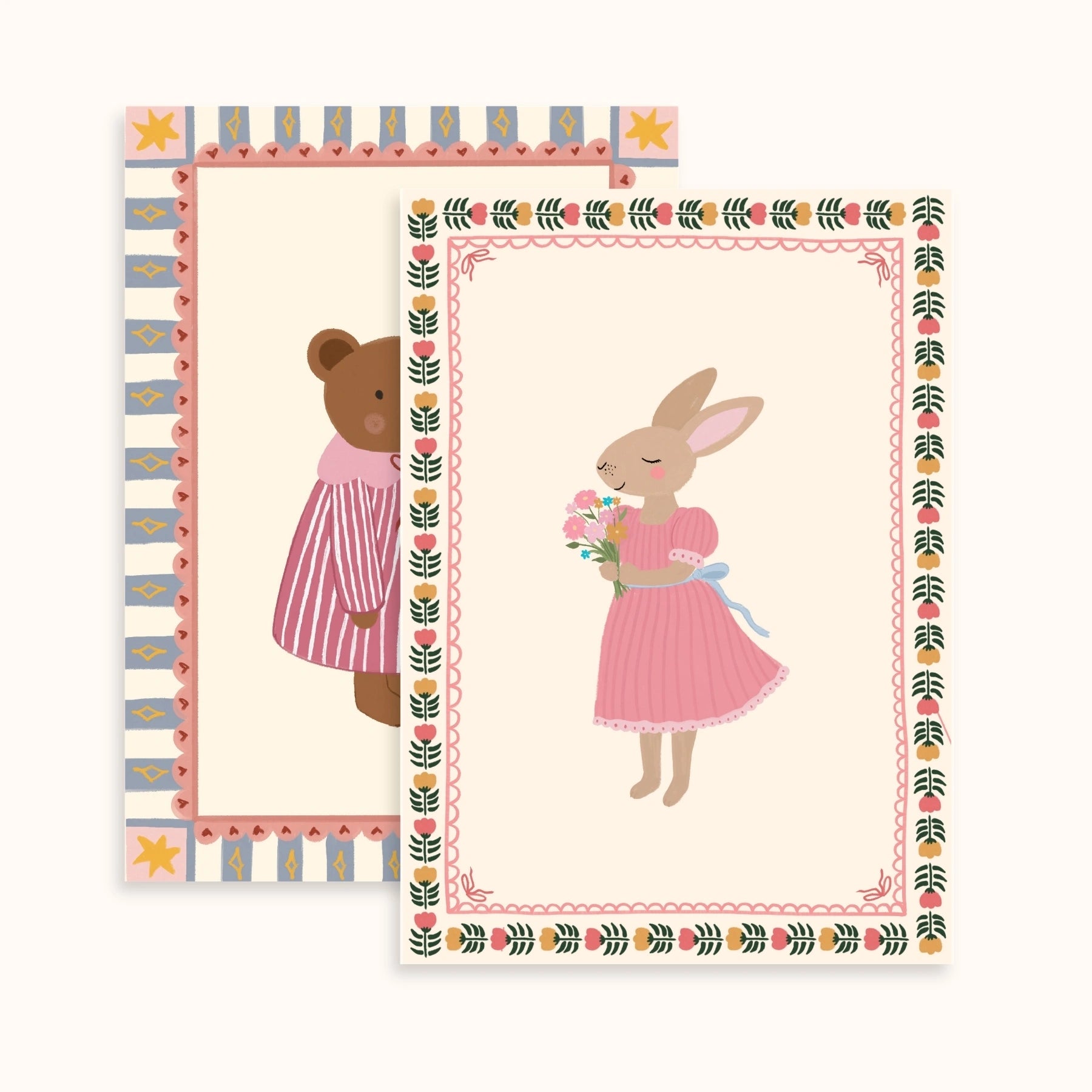 Pink Nursery Wall Art Set of 2