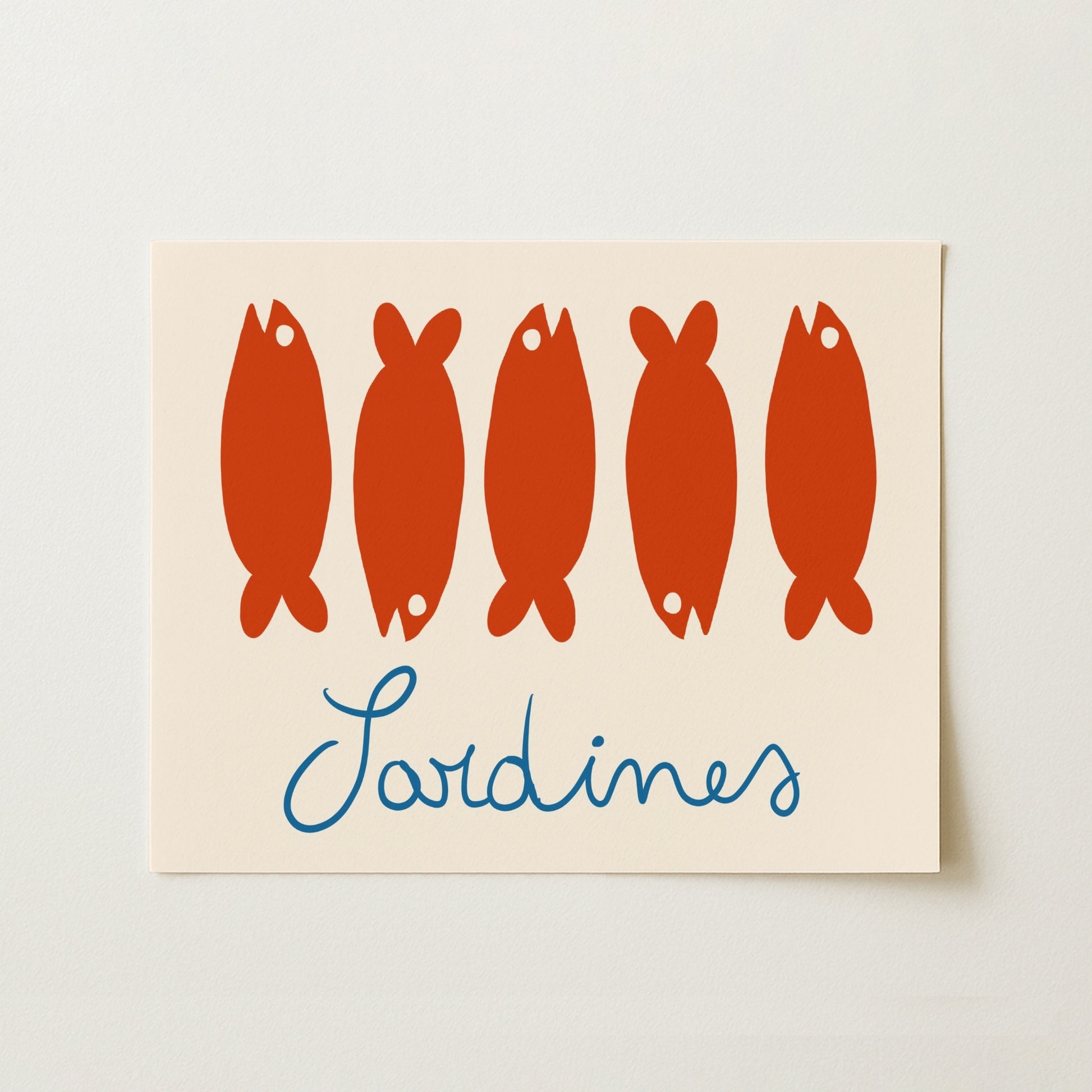 Sardine Wall Art – Coastal Kitchen Print, Coastal Wall Decor