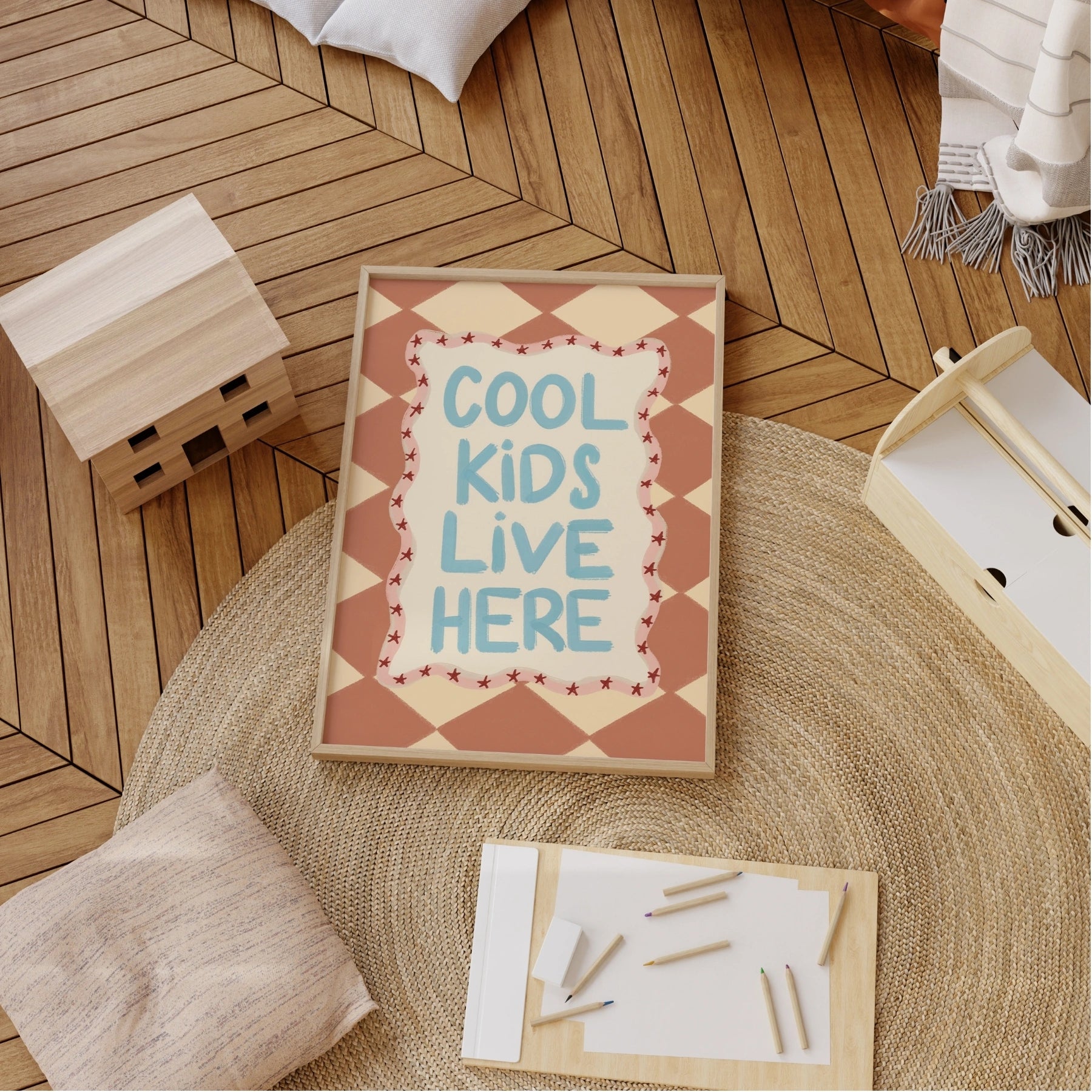 Colorful Nursery Typography Poster, Colorful Kids Decor
