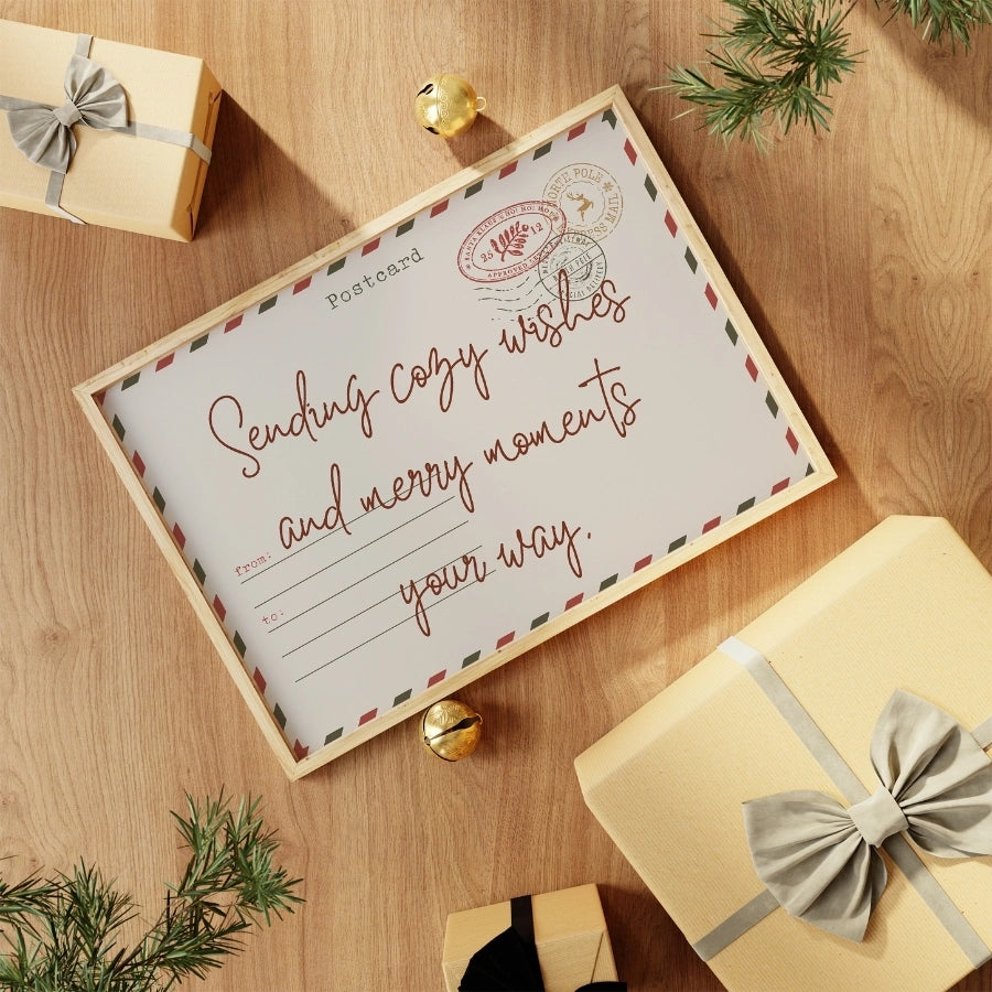 Retro Holiday Postcard Print