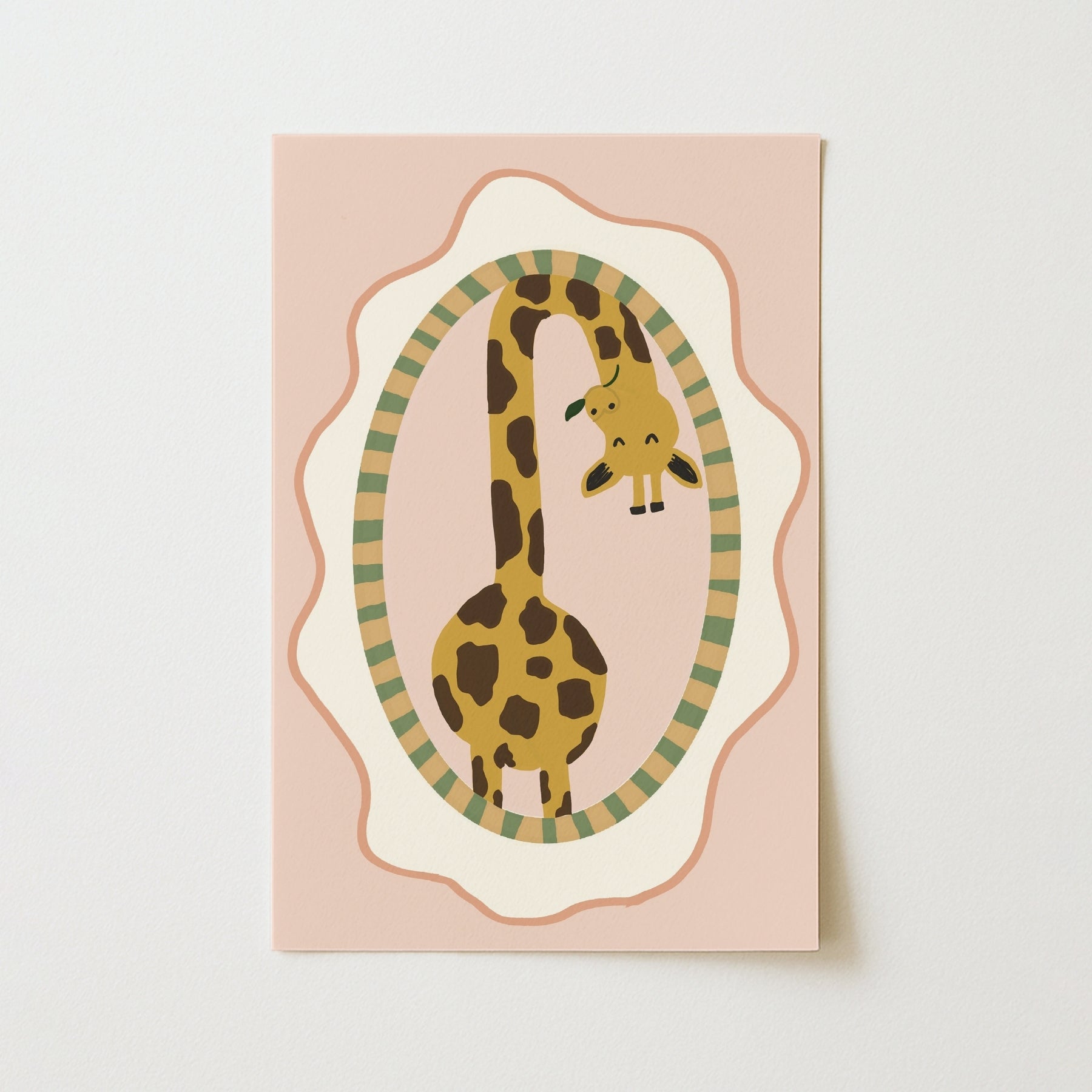 Vintage Giraffe Nursery Print, Vintage Nursery Decor
