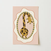 Vintage Giraffe Nursery Print, Vintage Nursery Decor
