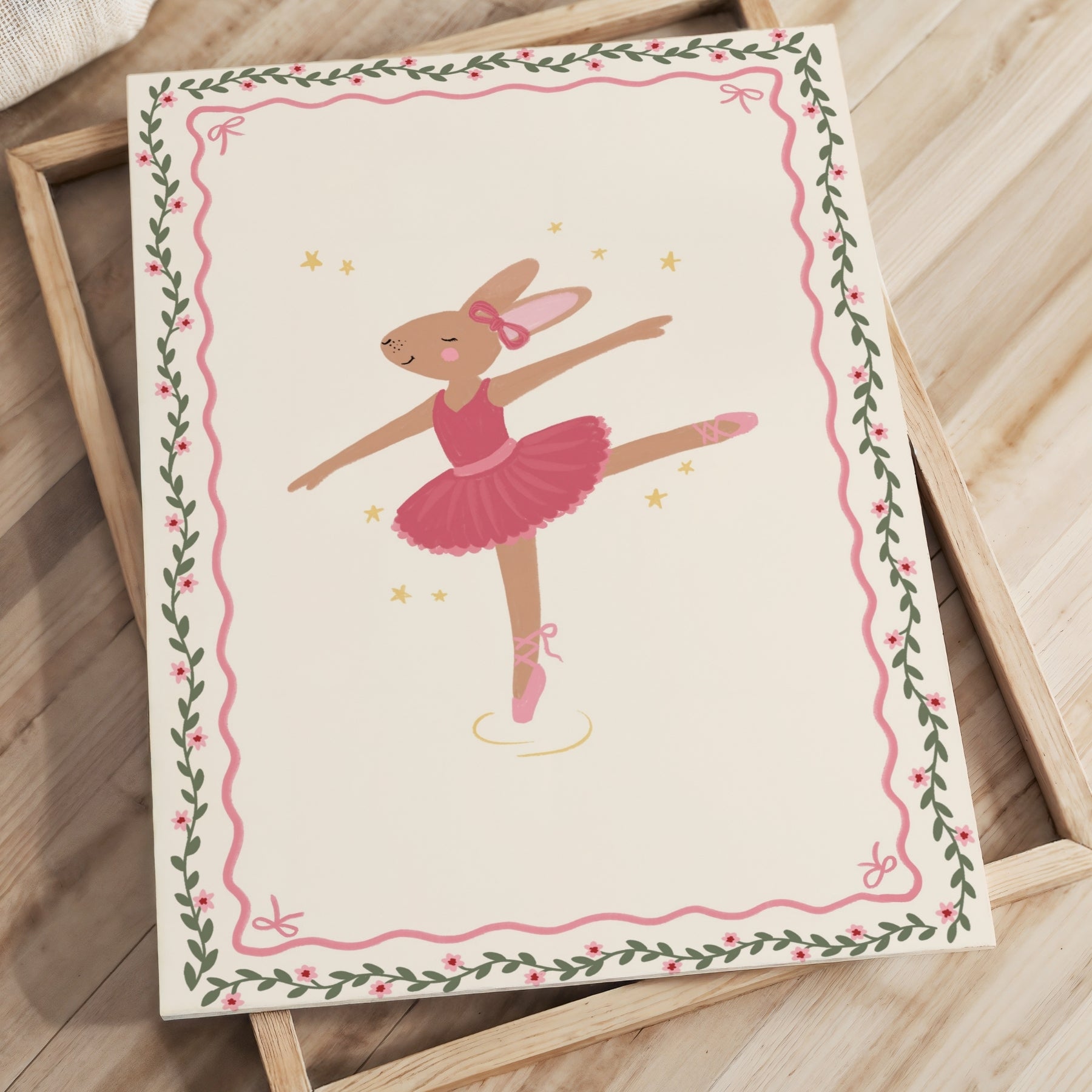 Ballerina Bunny Nursery Canvas Print