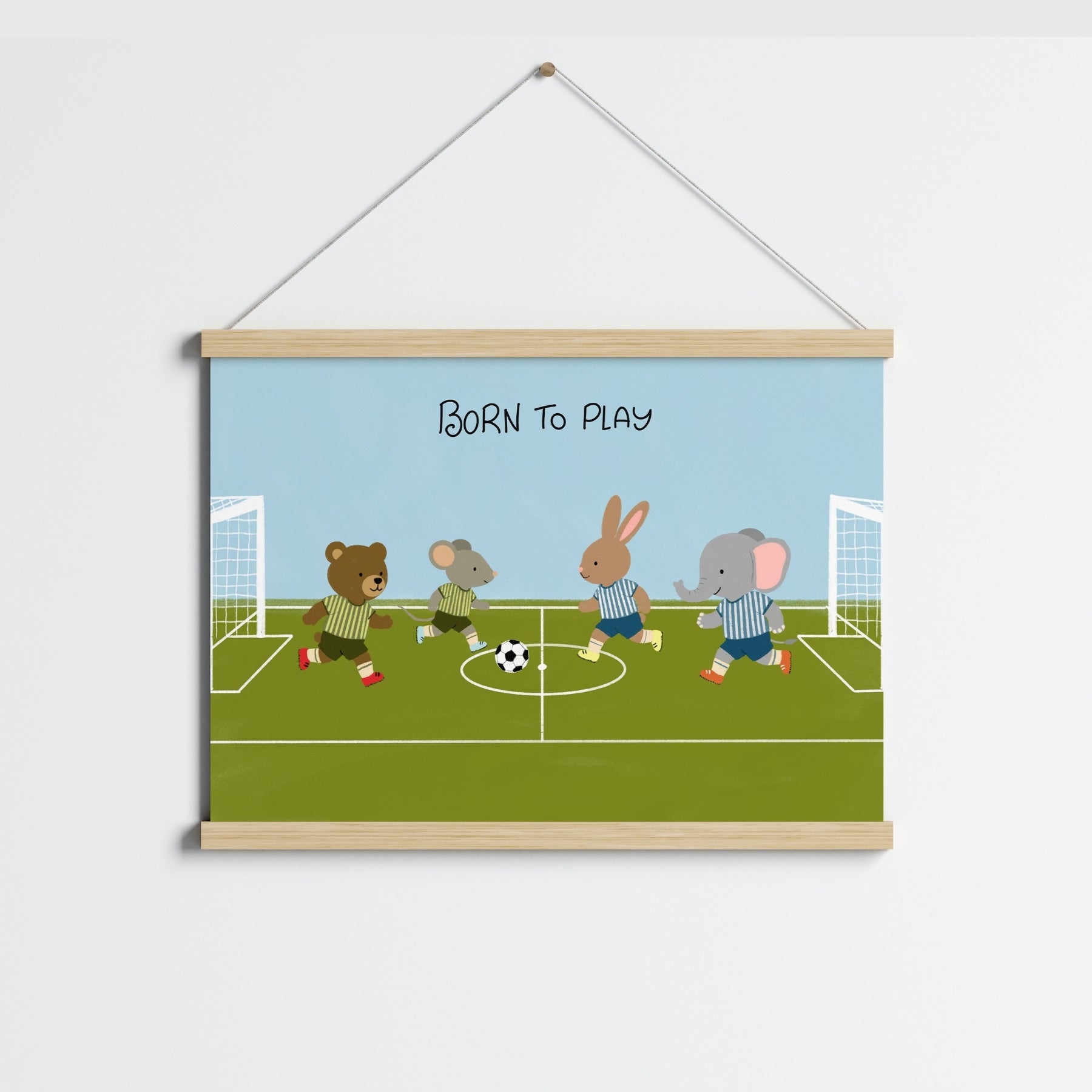 Born To Play Soccer Nursery Print