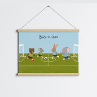 Born To Play Soccer Nursery Print