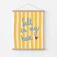Salt In My Hair Wall Art, Coastal Wall Decor