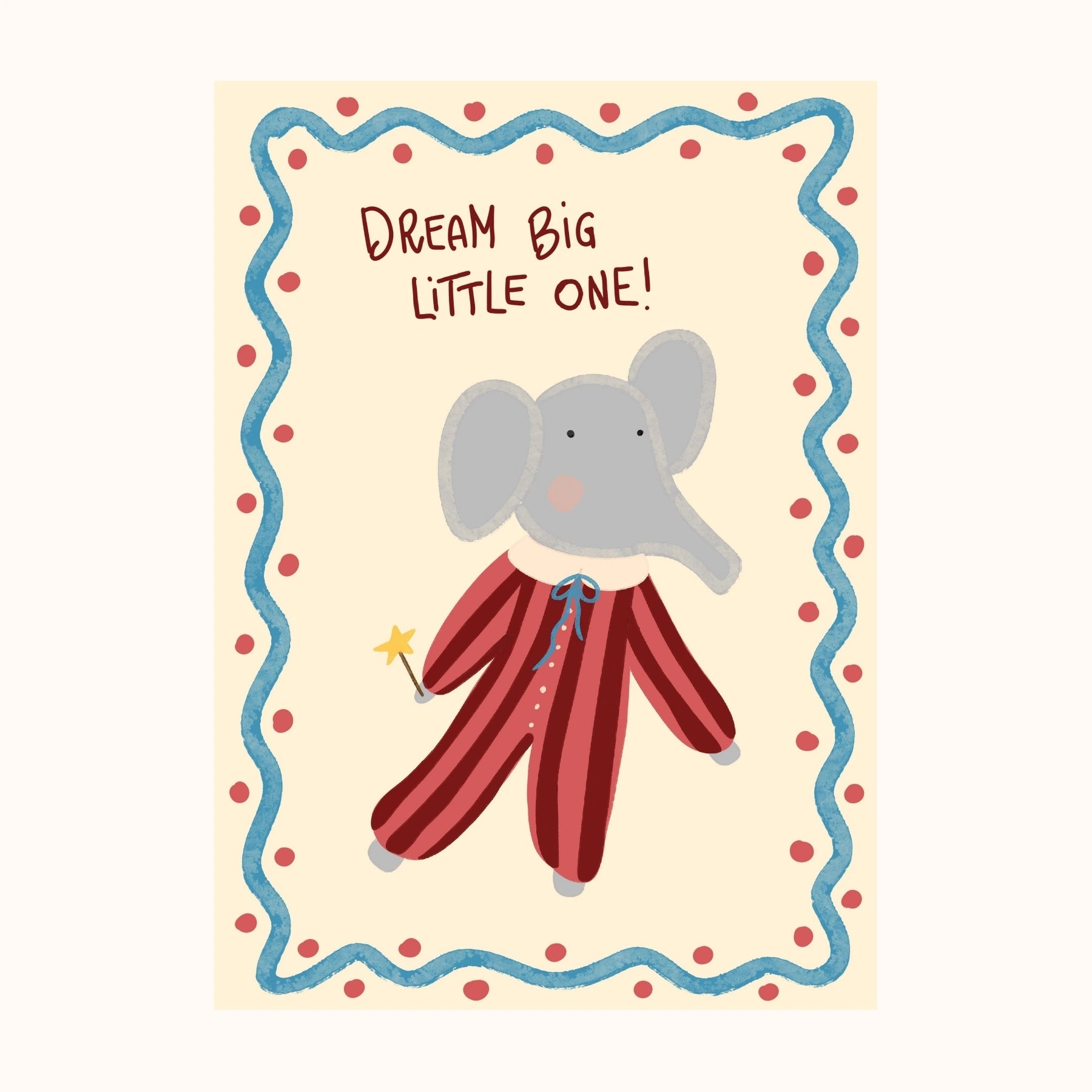 Cute Elephant and Quote Nursery Wall Art Set of 2