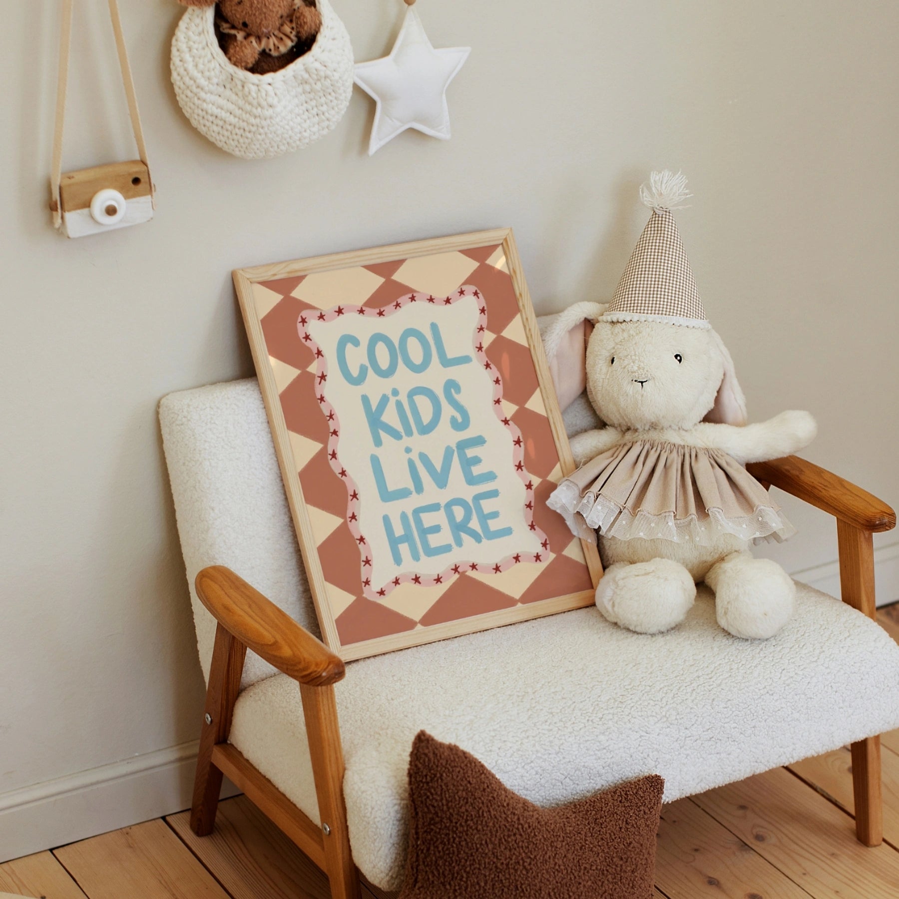Colorful Nursery Typography Poster, Colorful Kids Decor