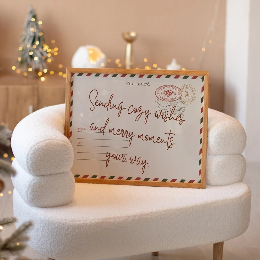 Retro Holiday Postcard Print