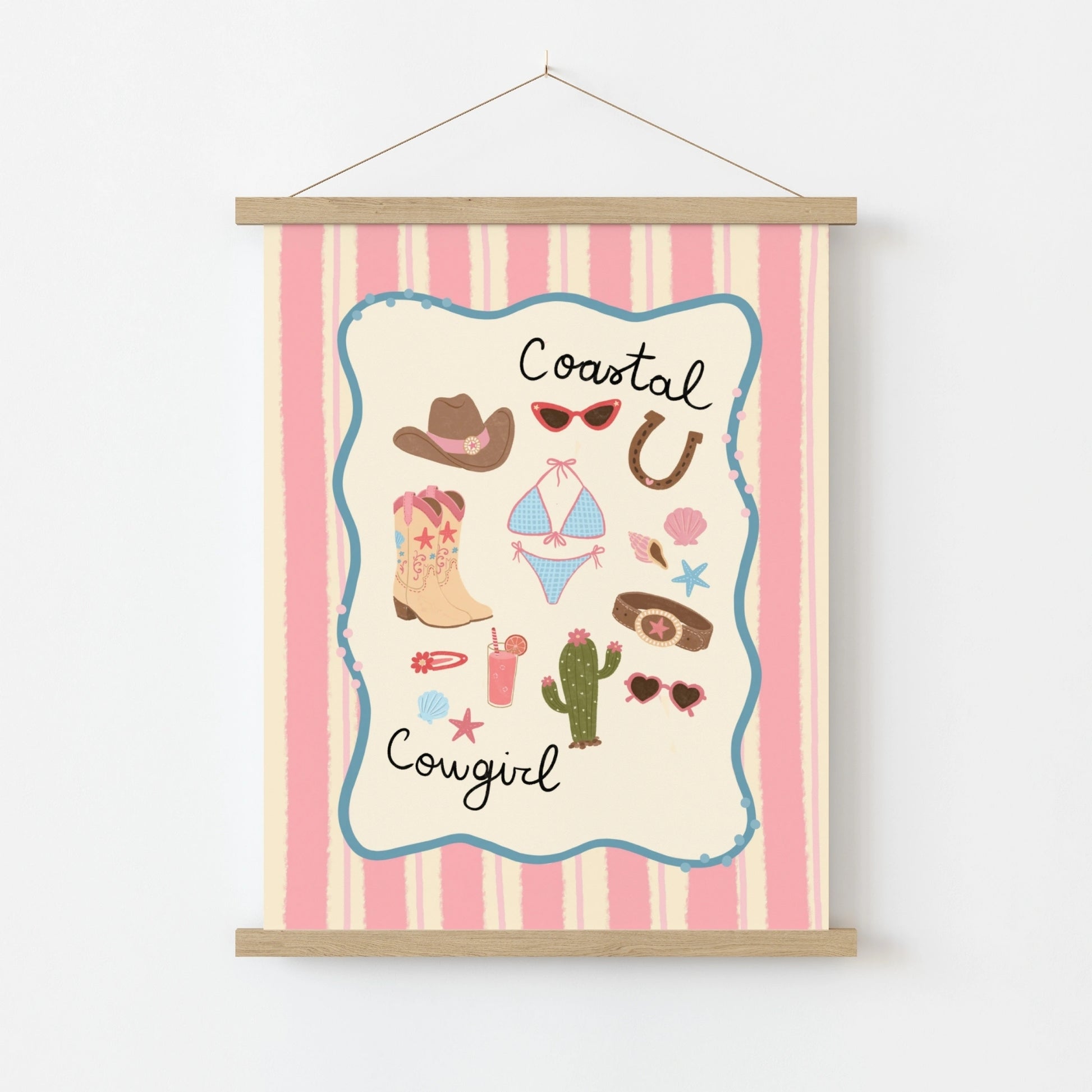 Coastal Cowgirl Wall Art