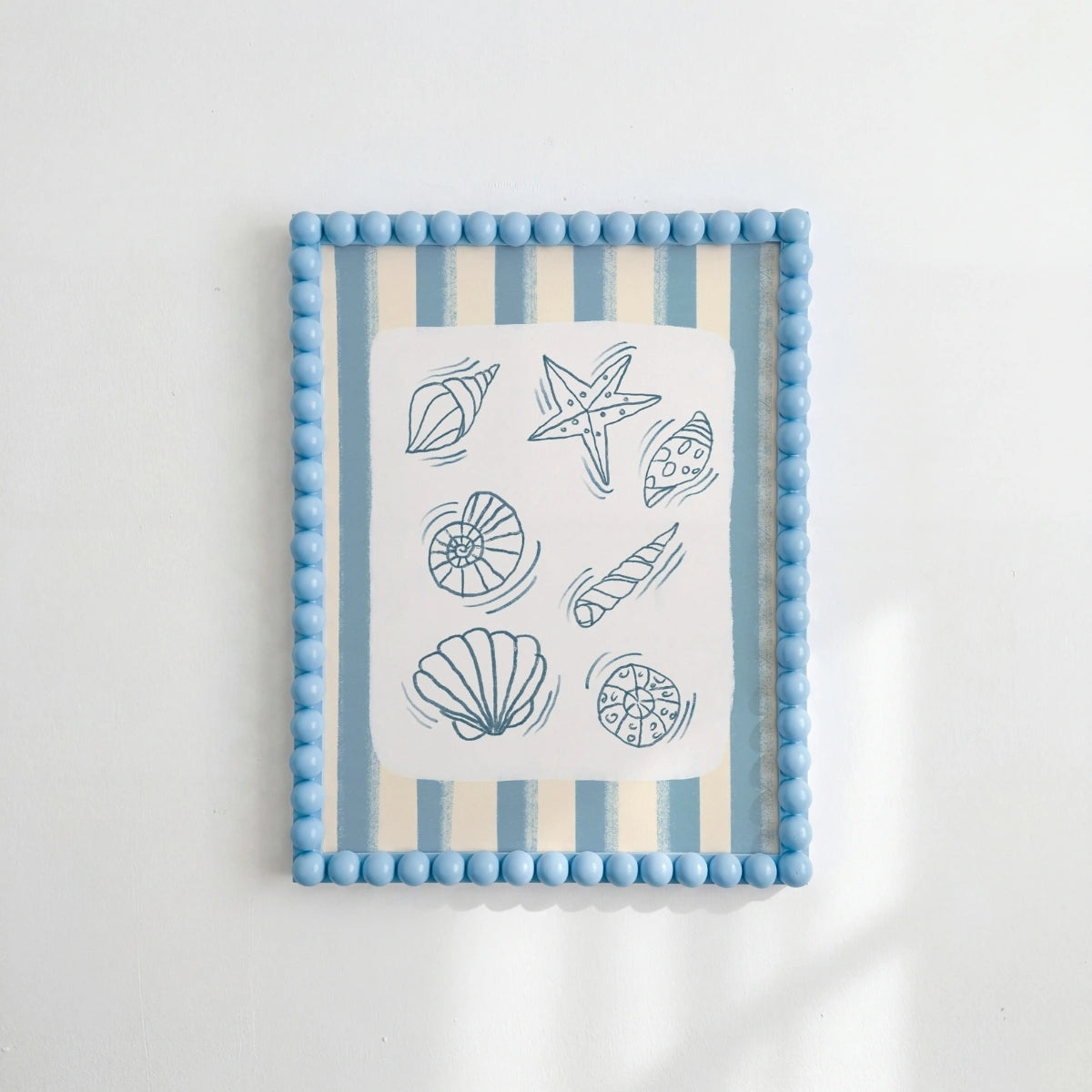 Vintage Summer Seashell Wall Art, Coastal Wall Decor
