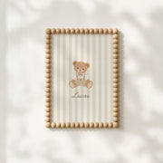 Teddy with Bow Tie – Personalized Name Poster