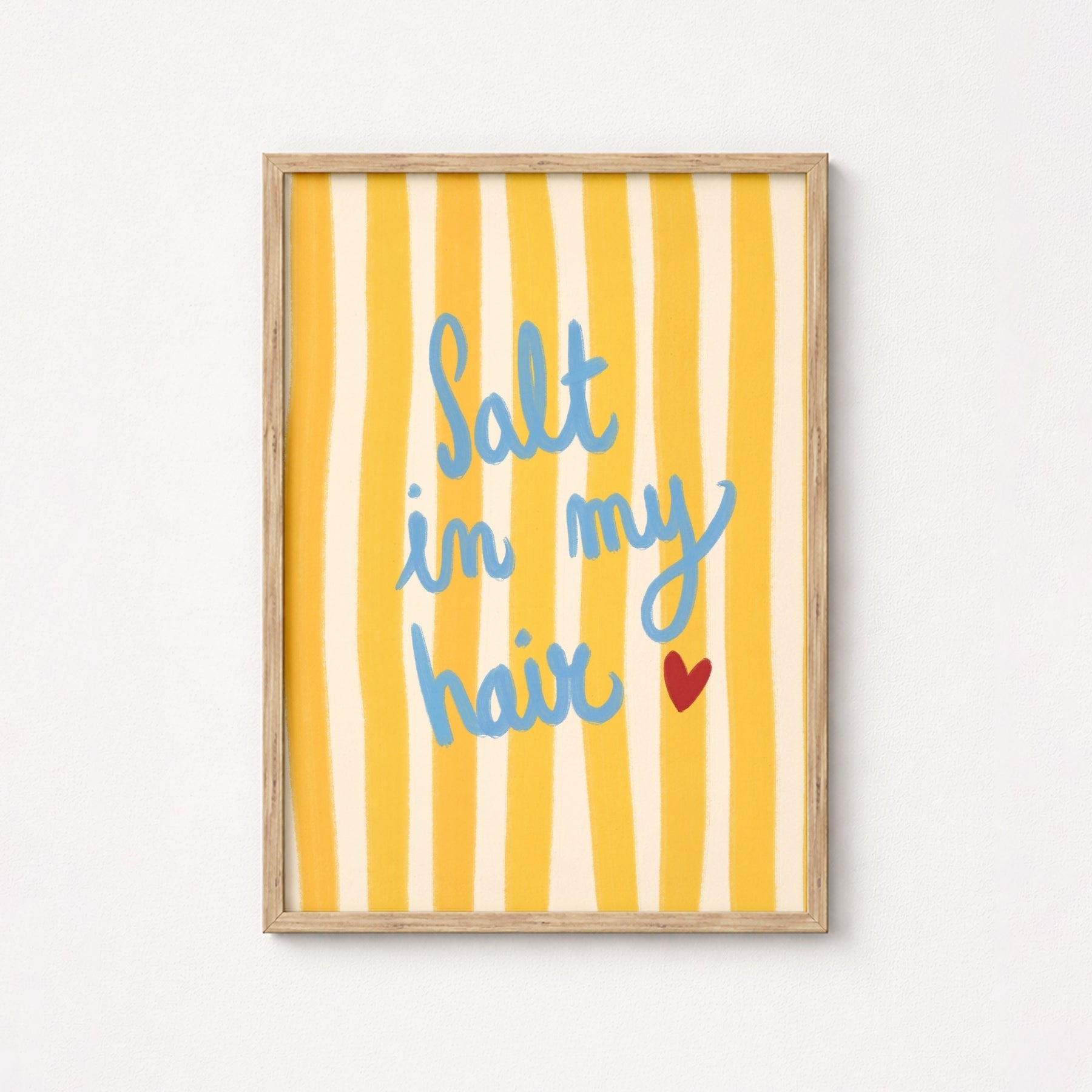 Salt In My Hair Wall Art, Coastal Wall Decor