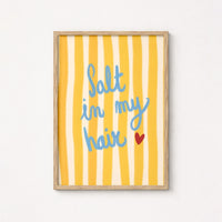 Salt In My Hair Wall Art, Coastal Wall Decor