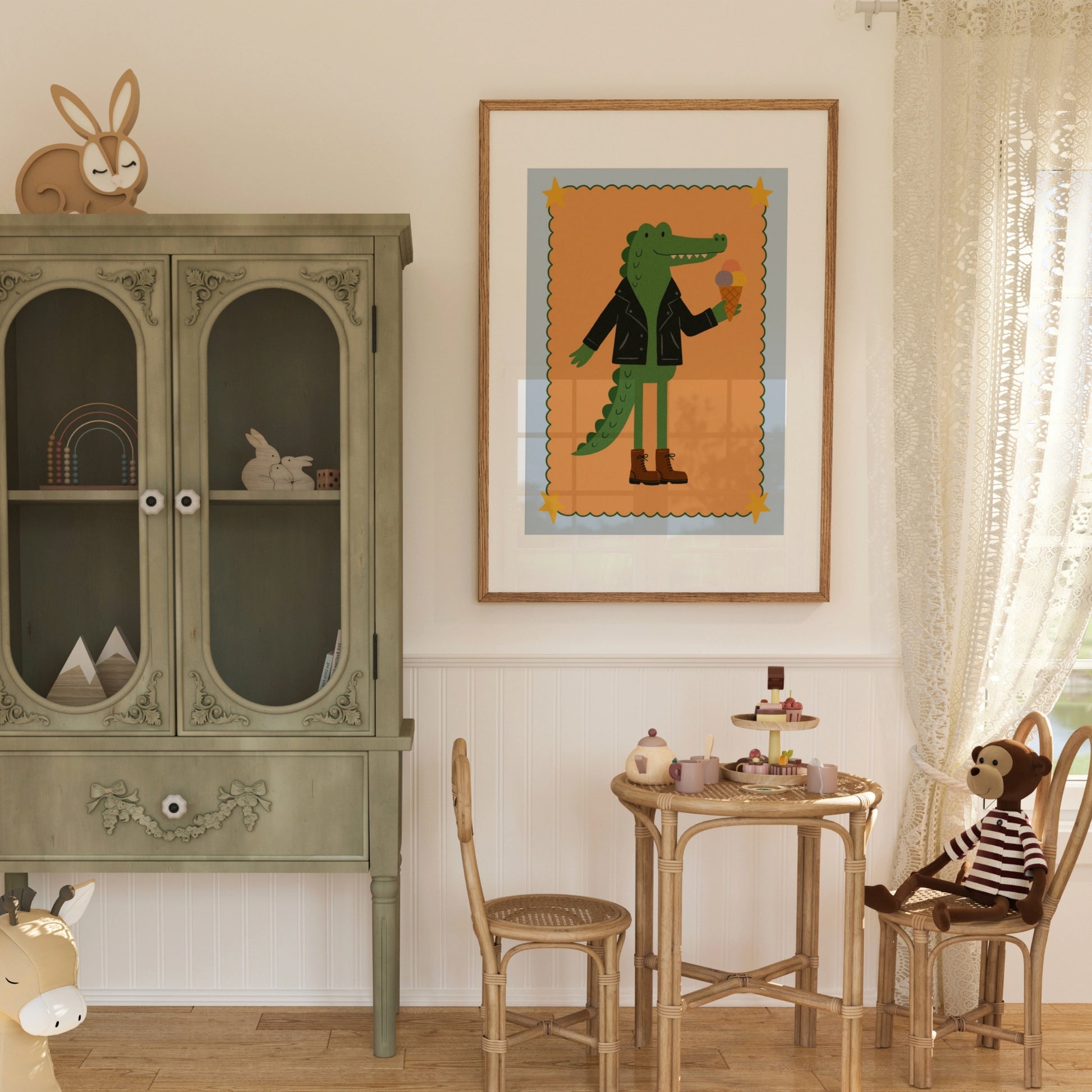 Cool Crocodile Nursery Print