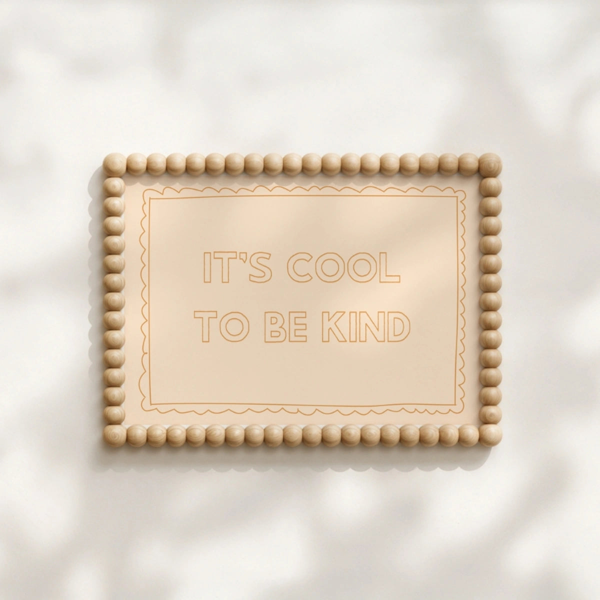 Affiche de crèche « It’s Cool to Be Kind » – Citation positive murale, Décoration de chambre de garçon