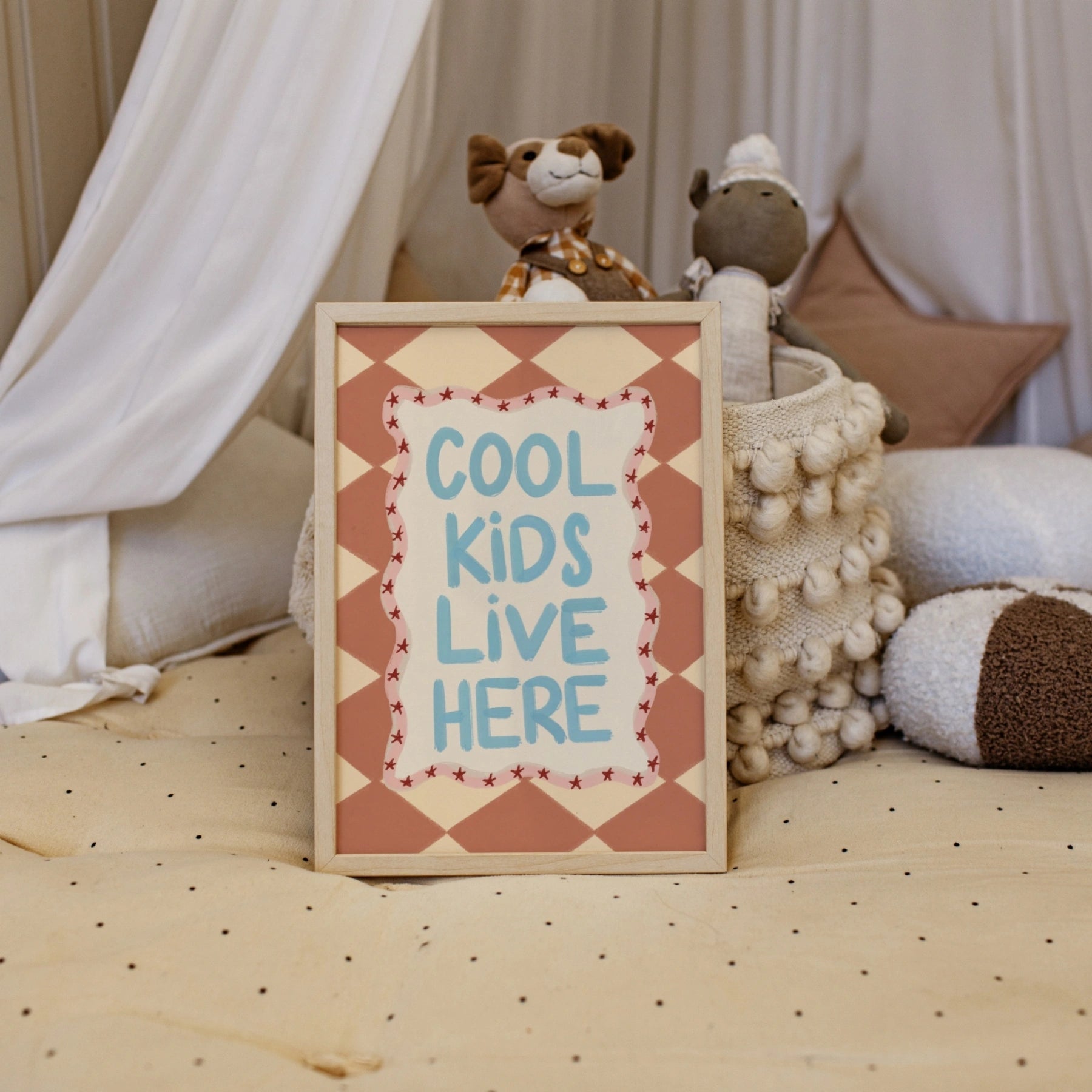 Colorful Nursery Typography Poster, Colorful Kids Decor