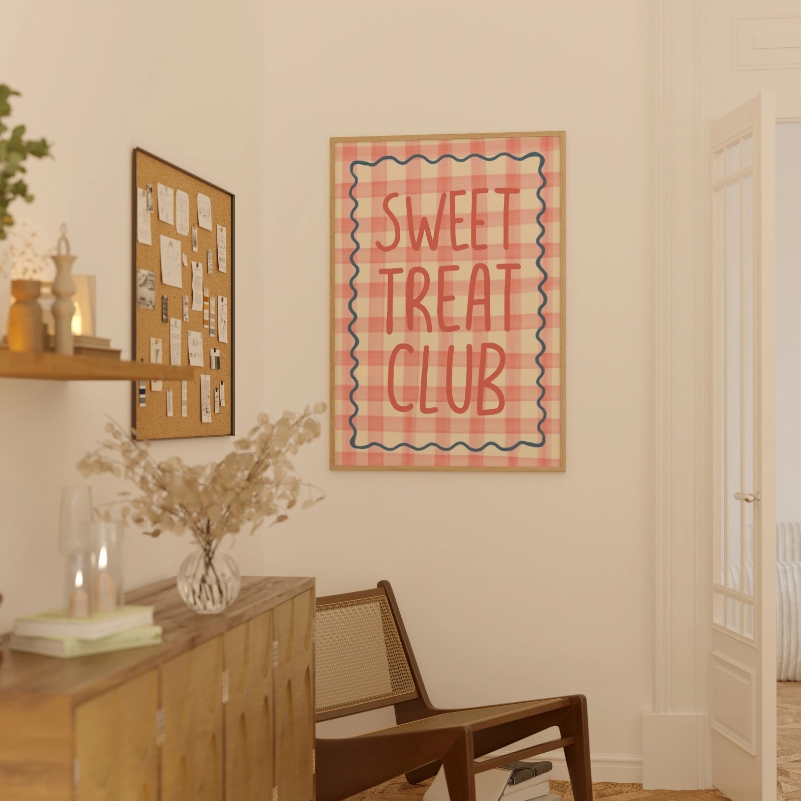 Cute Pink Gingham Poster