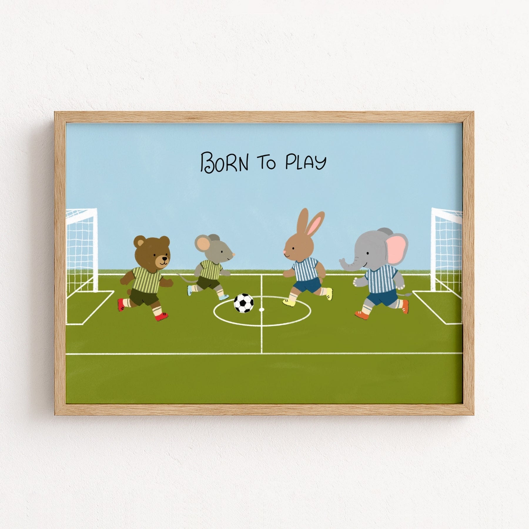 Born To Play Soccer Nursery Print