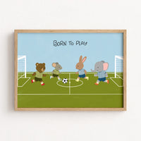 Born To Play Soccer Nursery Print