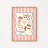 Coastal Cowgirl Wall Art