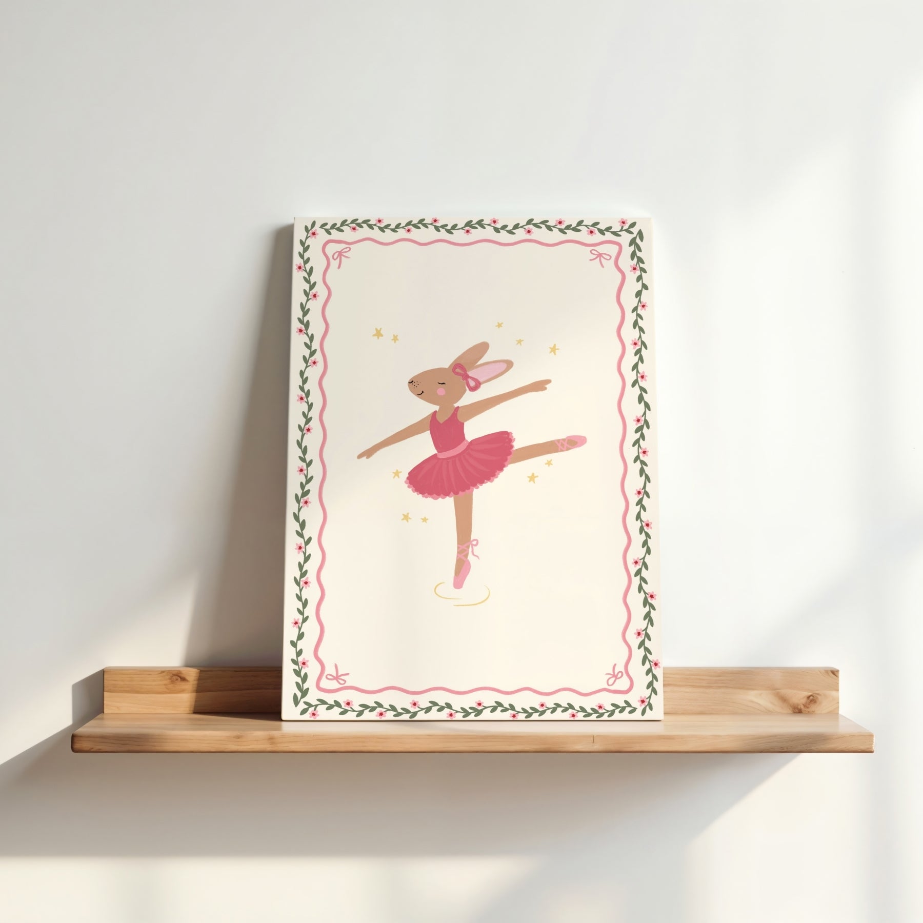 Ballerina Bunny Nursery Canvas Print