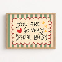 You Are So Very Special Baby Wall Art, Colorful Kids Decor