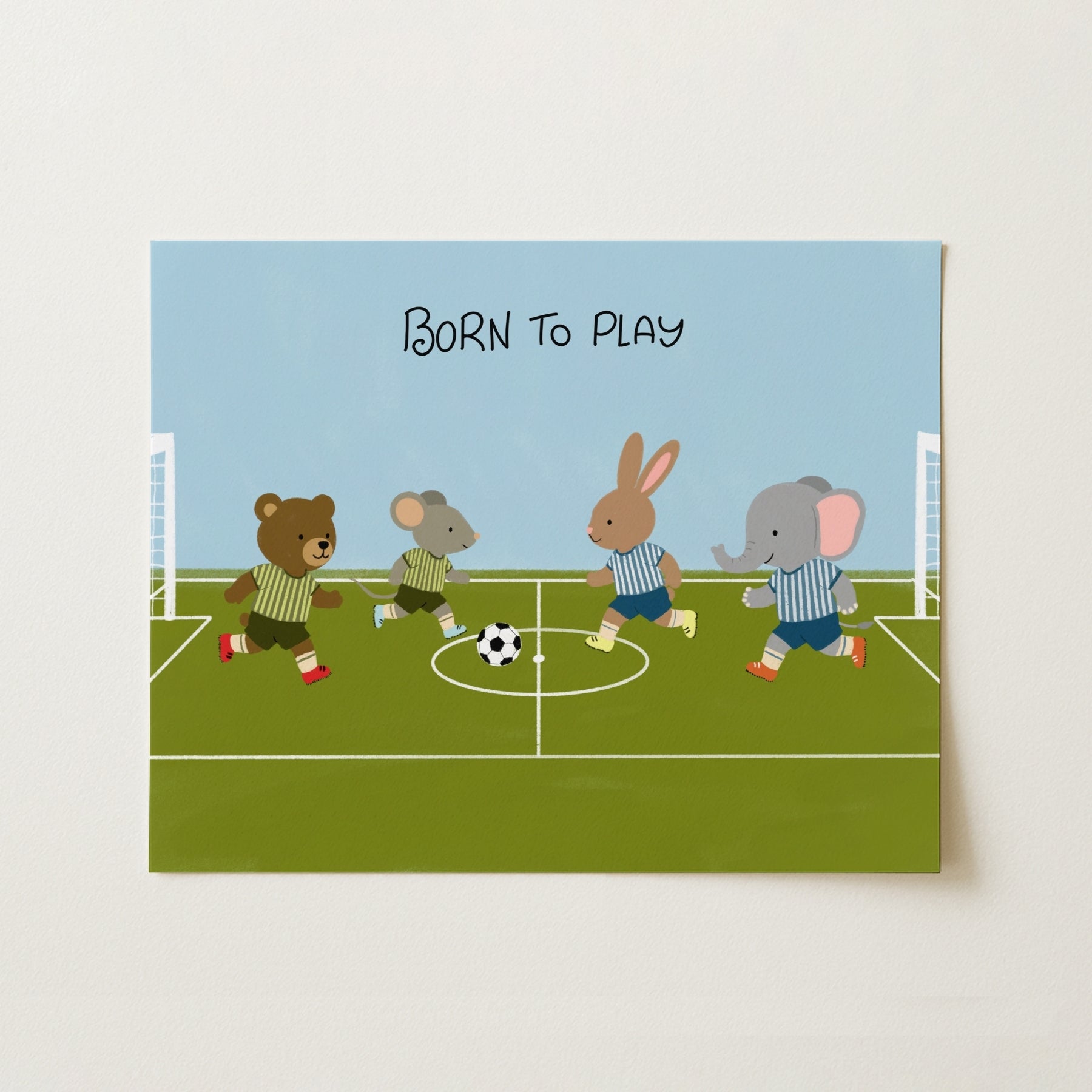 Born To Play Soccer Nursery Print
