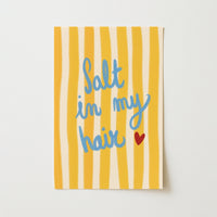 Salt In My Hair Wall Art, Coastal Wall Decor