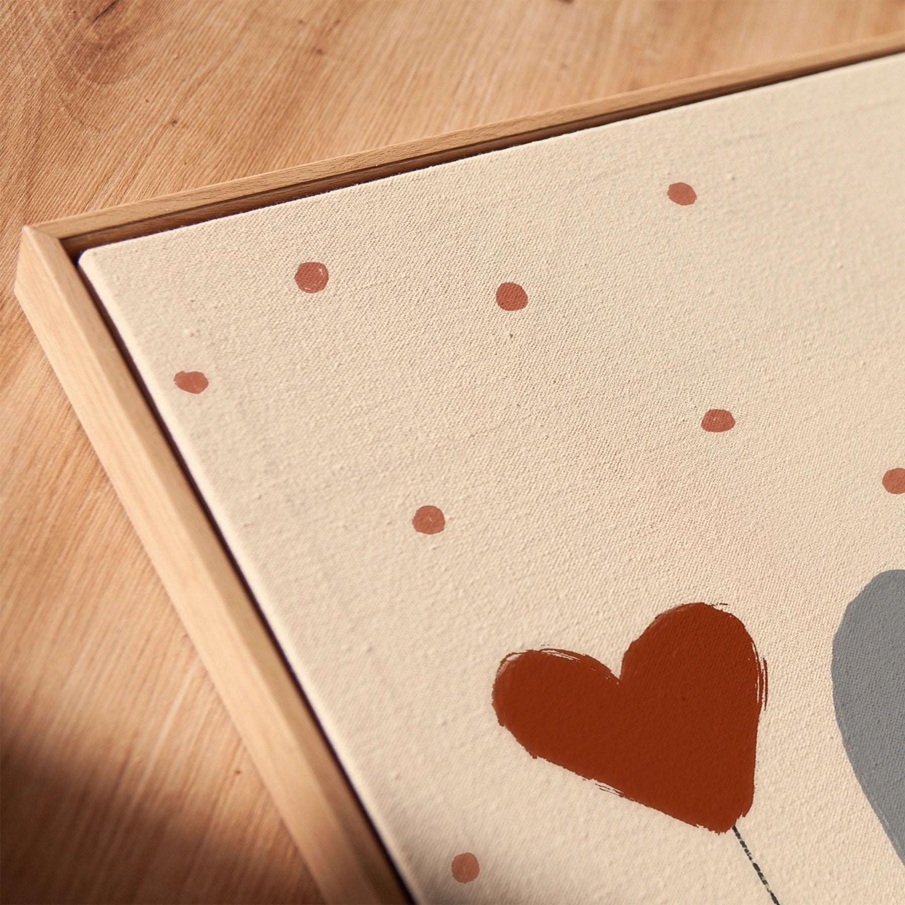 Bunny with Heart Balloon Nursery Canvas Print