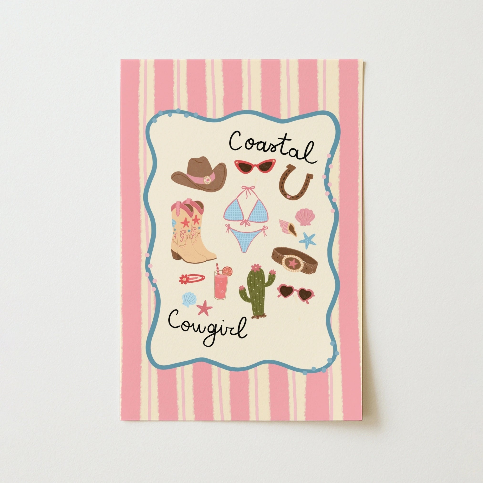 Coastal Cowgirl Wall Art
