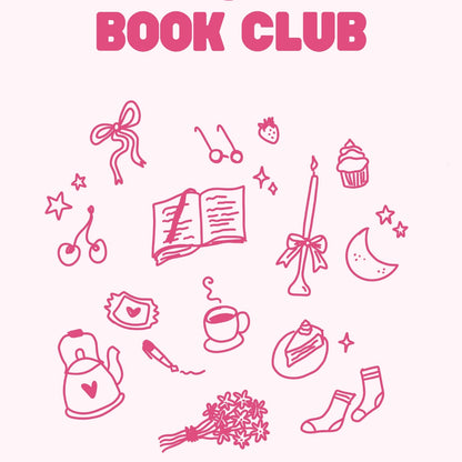 Anti Social Book Club  – Pink Bookish Print