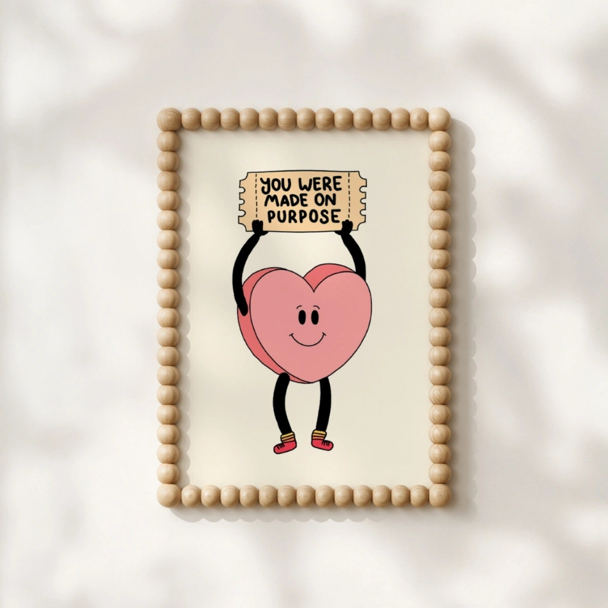 You Were Made On Purpose Print – Christian Encouragement Wall Art, Christian Wall Decor