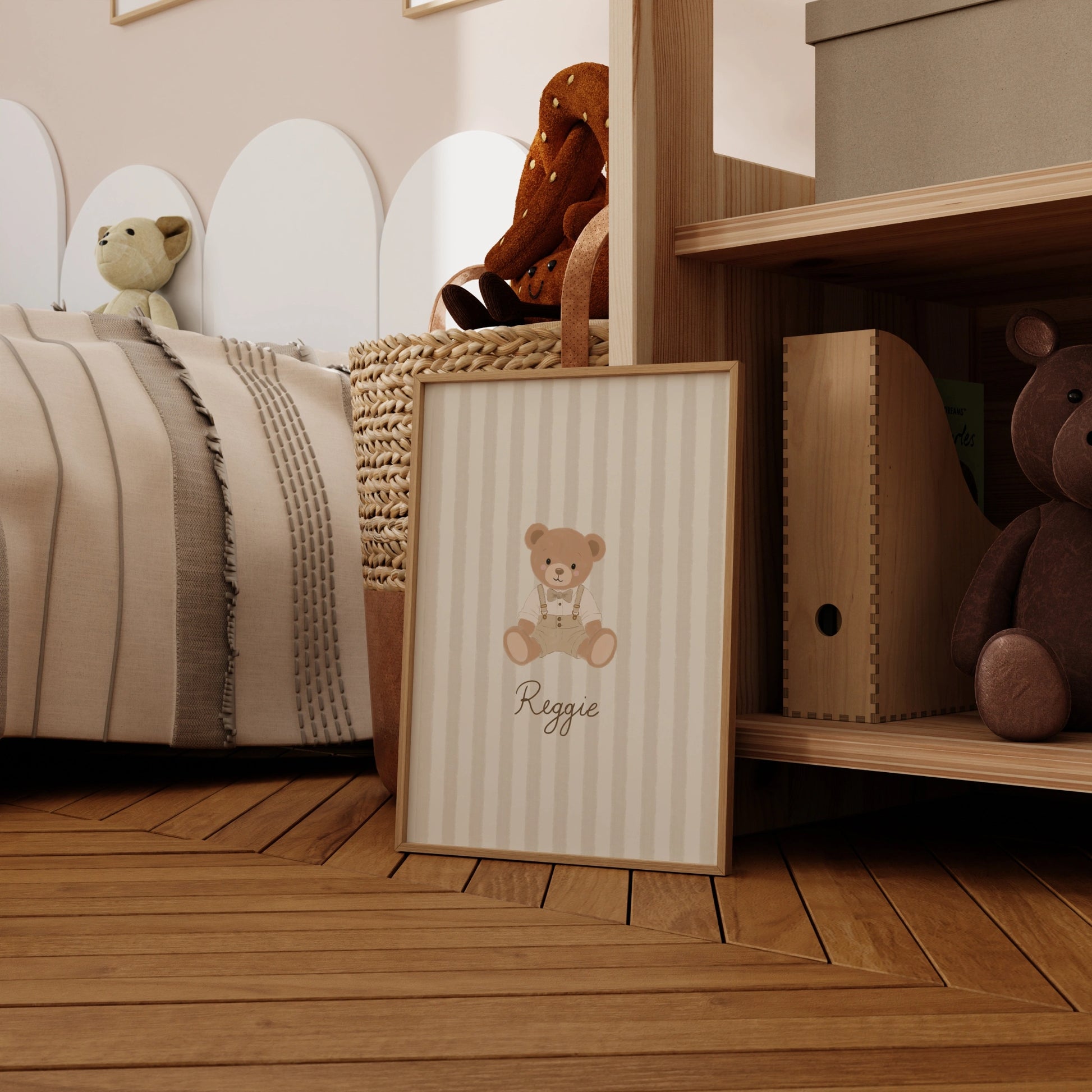 Personalized Nursery Name with Bear – Personalized wall art