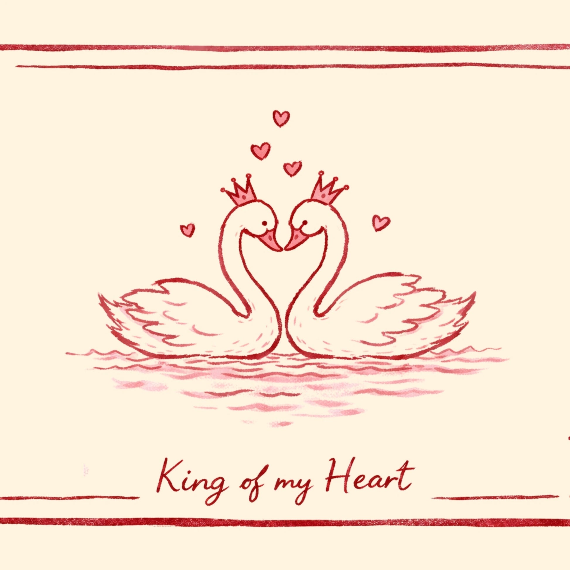 Illustration romantique d'un cygne