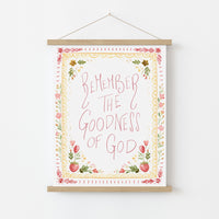 Remember the Goodness of God Wall Art, Christian Wall Decor