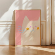 Pink Cat – Nursery & kids wall art