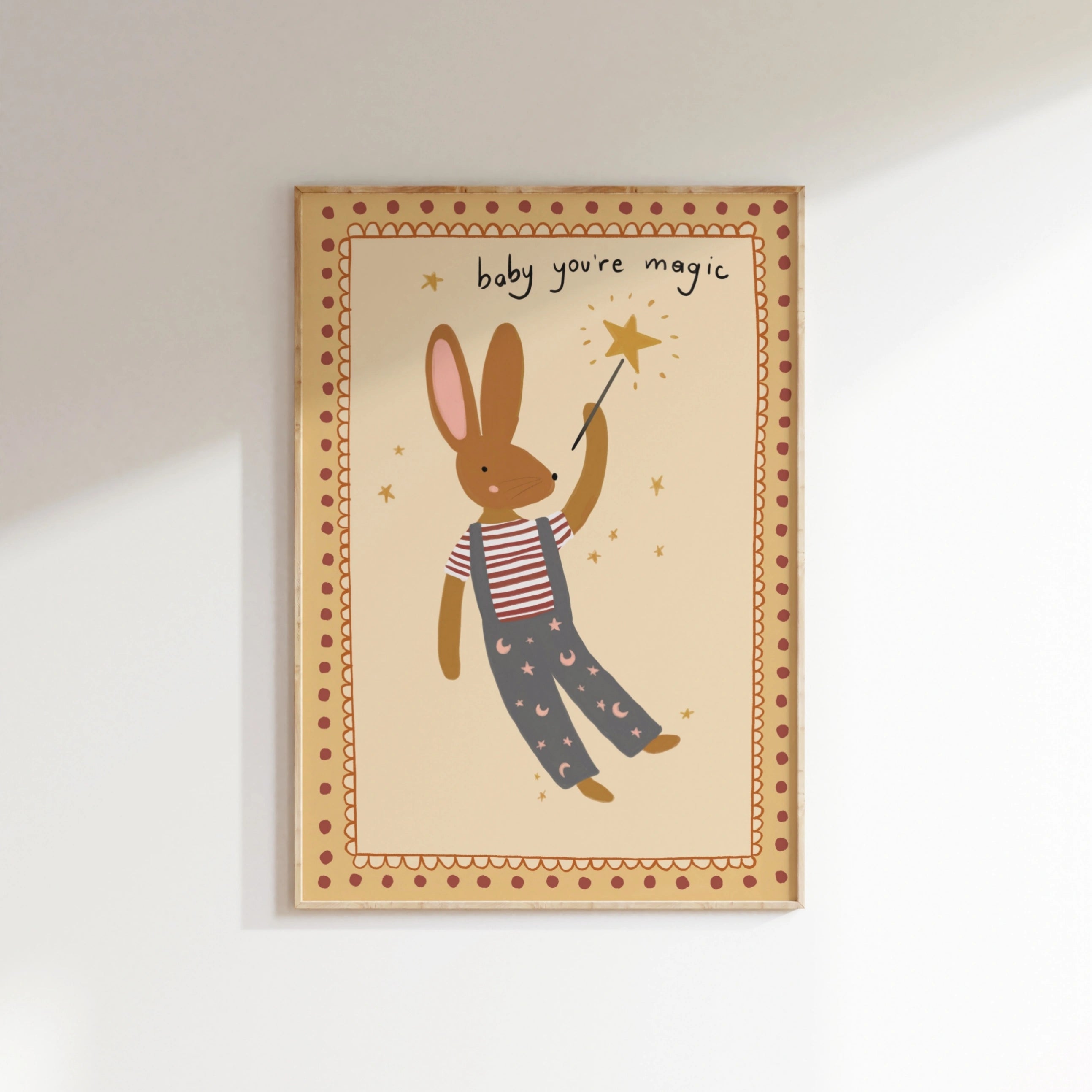 Impression lapin pour chambre d'enfant, Décoration de chambre d'enfant vintage