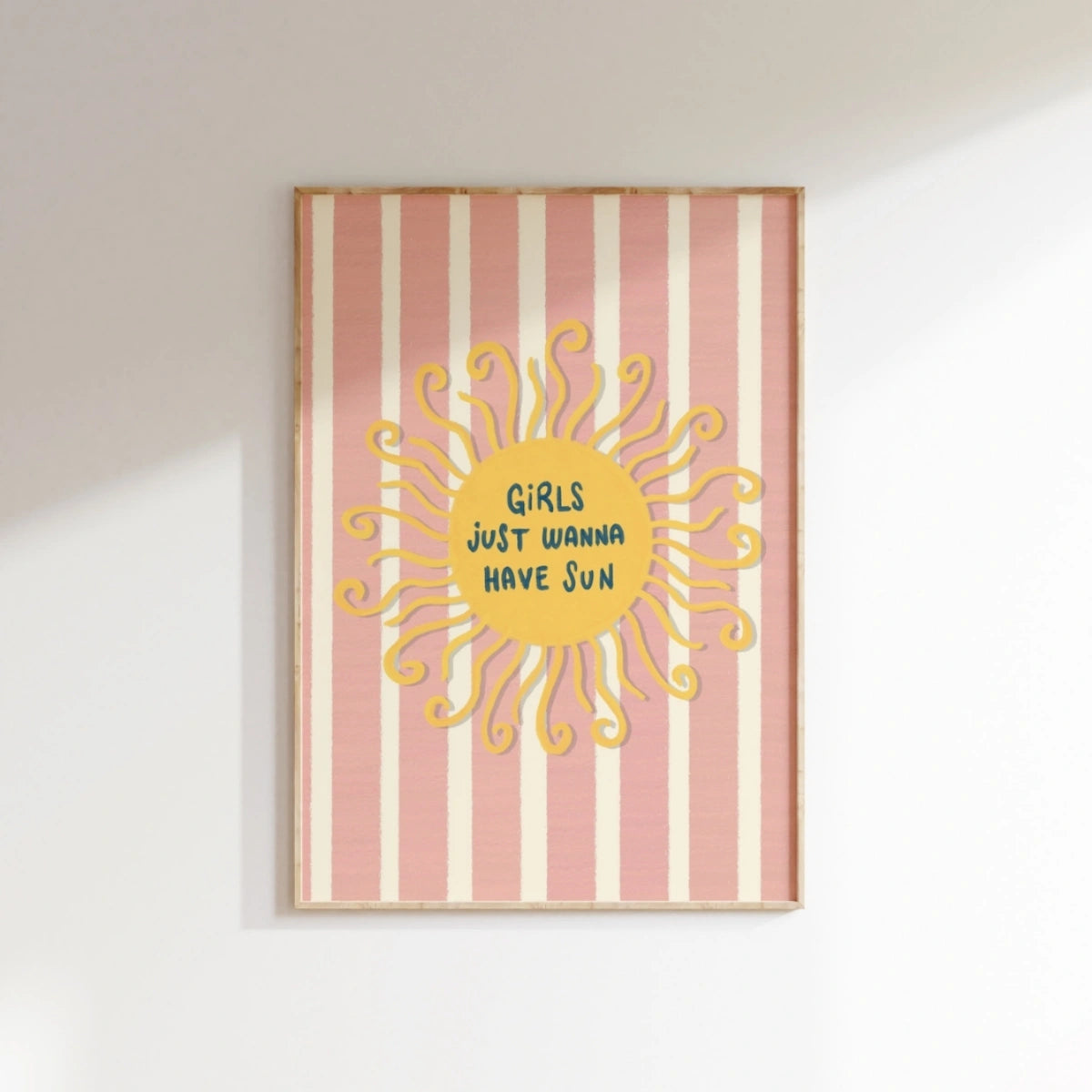 Girls Just Wanna Have Sun Wall Art, Coastal Wall Decor