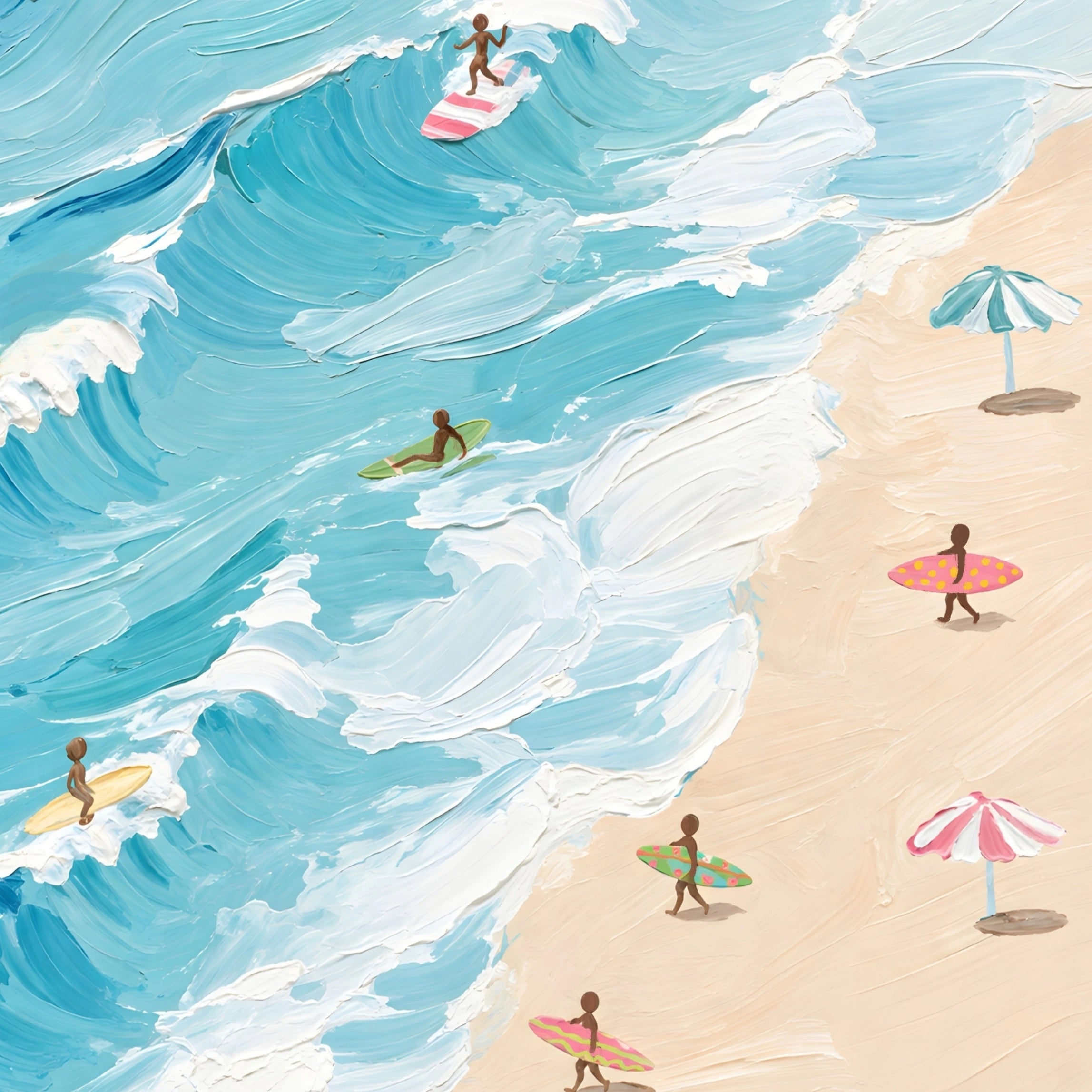 Art Mural De Plage Surfueuse